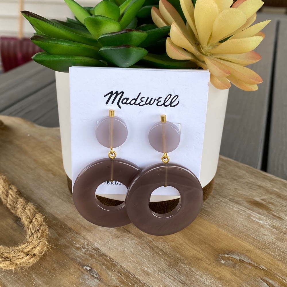 Madewell Circle Resin Earrings - NEW!